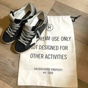 Authentic Golden Goose Superstar Leather and Suede Sneakers